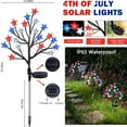 thumbnail image 4 of geerera 4th of July Decorations Solar Garden Lights, Outdoor red, white and blue lights,Waterproof Patriotic Decor with 8 LED,For Independence Day, Veterans Day Outside Yard Garden Decor,31.5inch, 4 of 8