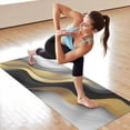 thumbnail image 6 of Black White Gold Wave Marble Hot Yoga Mat Towel Non Slip for Hot Yoga - Quick-Drying Yoga Mat Cover with 4 Corner Pockets with Travel Bag - Hot Yoga Towel Non Slip Grip Moisture Wicking Sweat 70"x26", 6 of 6