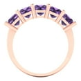 thumbnail image 5 of 2.5 ctw Wedding Band for Women - 18K Rose Gold Simulated Alexandrite Stackable Eternity Ring, 5 of 6