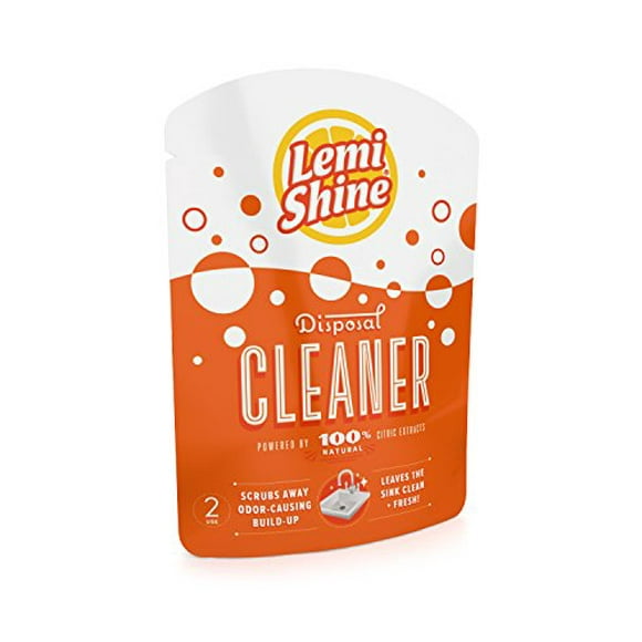 Lemi Shine Garbage Disposal Cleaner and Deodorizer - Kitchen Garbage Disposal Cleaner with a Natural Fresh Lemon Scent (2 Count)