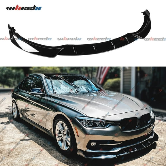 Front Lip Compatible with BMW F30 F35 320i 328i 330i 2016-2019, Bumper Air Dam Lower Chin Splitter Protection Body Kit Fits for 2016 2017 2018 2019 (Gloss Black)