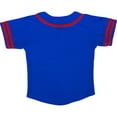 thumbnail image 2 of DIGITMON Kids Baseball Jersey Button Down Premium Two-Striped Sleeve T Shirts Uniform Royal Red for 6y Toddlers, 2 of 4