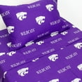 thumbnail image 3 of Kansas State Wildcats 100% Cotton Sheet Set Purple Twin XL, 3 of 6