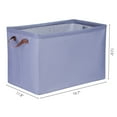thumbnail image 4 of Unique Bargains Fabric Storage Bin with Handles, Collapsible Basket Navy Blue 19*11*8in, 4 of 7