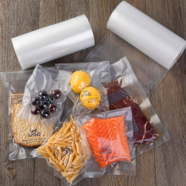Wevac Vacuum Sealer Bags 8x50 Rolls 2 pack for Food Saver, Seal a Meal,  Weston. Commercial Grade, BPA Free, Heavy Duty, Great for vac storage, Meal
