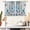 Blue and White, variant on Blue Floral Kitchen Curtains, 27.5" W x 36" L, 2 Panels Rod Pocket | White and Black Farmhouse Window Drapes, Country Rustic Flower, Cute Vintage Daisy Butterfly, Boho Small Short Bathroom Tiers