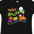 thumbnail image 4 of Inktastic Happy Halloween Train with Pumpkins, Bats, Cat,and Ghost Boys or Girls Toddler T-Shirt, 4 of 5