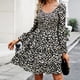 thumbnail image 1 of Vestido De Mujer Mini vestido de fiesta con estampado floral de manga larga para mujer Slim Fit Casual Streetwear Suit Ygjytge Xl Negro para Mujer, 1 of 6