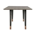 thumbnail image 3 of Rustic Oak Dining Table - Solid Wood Table with Copper Legs - Farmhouse Kitchen Table - Seats 6, 3 of 6