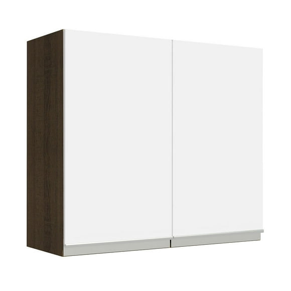 Alacena 70 cm 2 Puertas Madesa Glamy Marron/Blanco