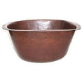 thumbnail image 3 of Rounded Weathered Hammered Copper Bar Sink, 3 of 3