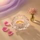 thumbnail image 1 of pstuiky Portavelas de cristal con forma de flor para velas de té / Candelabros de vidrio decorativos para Navidad, bodas y fiestas, 1 of 7