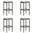 thumbnail image 2 of vidaXL Adult Backless PE Rattan Counter Height Bar Stools - Set of 2, Gray, 2 of 69