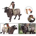 thumbnail image 4 of Simulation Spanish Bullfight Set Model Wild North-African Bull Wild-Animal Train Knight Decoration Bullfighter Bull Toys New Arrival, 4 of 5
