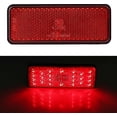 thumbnail image 2 of 12v 24 Led Motorcycle Tail Light Turn Signals, Universal Rear Brake Stop Lamp Light Rectangle for Scooters Atvs Moped Bicycles Tricycles (Red-1pc), 2 of 5