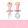 thumbnail image 5 of KAKOWELY Training Tableware 1 Set Training Tableware Chick Learning Spoon Fork Toddler Eating Tool4.33"X1.77"X1.18", 5 of 5
