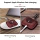thumbnail image 2 of Crazy Horse Funda de Cuero Genuino para Auriculares Compatible con AirPods Pro, Estuche de Viaje para Auriculares de Cuero Suave y Duradero con Llavero, Azul, 2 of 5