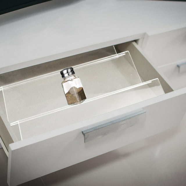Raindrops 1Set Acrylic Spice Rack Organizer with Inclined Tiered Design for Kitchen Drawer Storage
