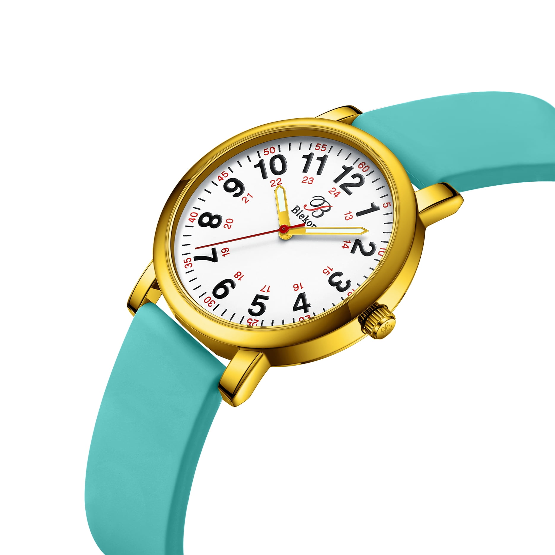 Blekon Original Women Adult Watch for Medical Students Silicone Band Round Shape Water Resistant