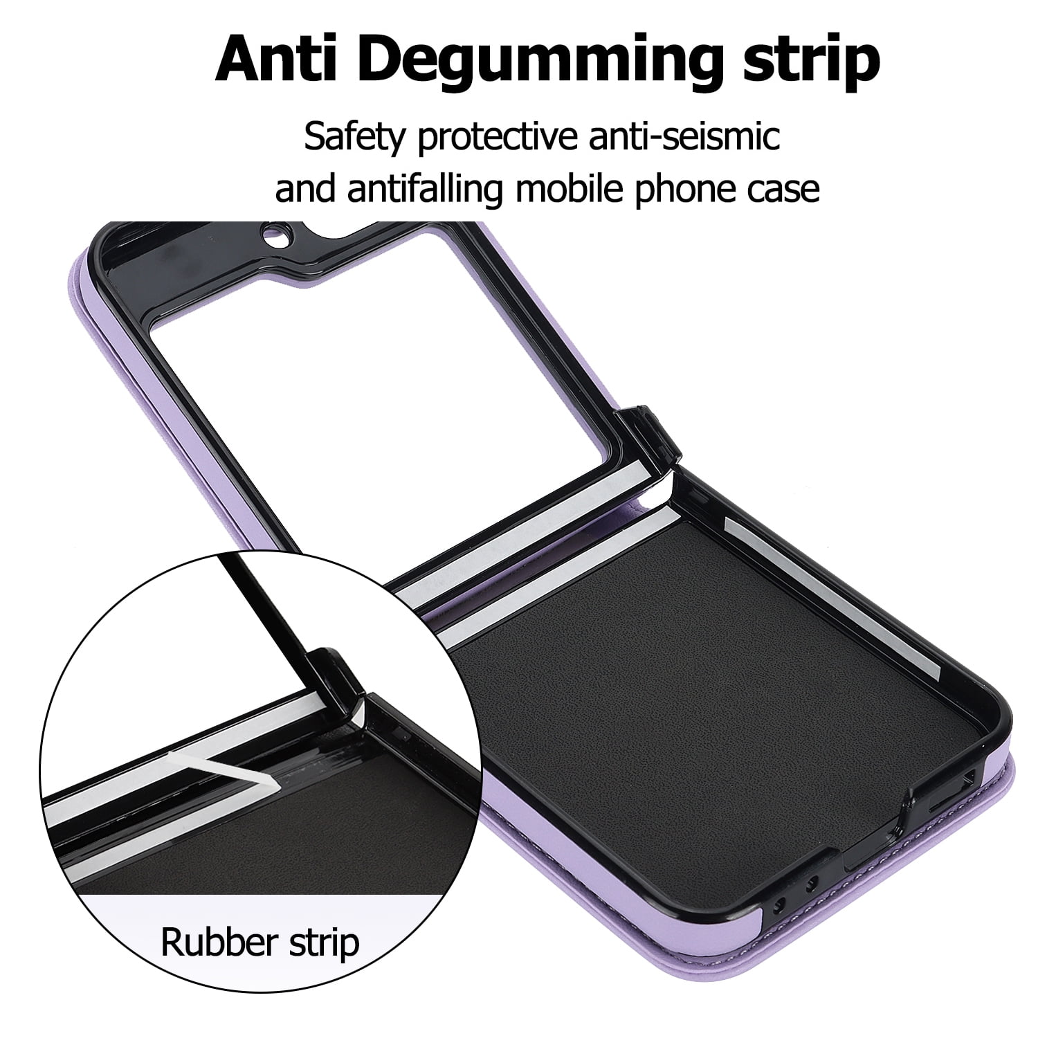 for Samsung Galaxy Z Flip 7 Crossbody Wallet Case with Built-in Card Slots Premium PU Leather Wristlet Strap and Lanyard, Carrying Handbag Phone Case for Samsung Galaxy Z Flip 7 Women Girls, Purple