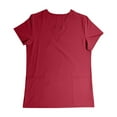 thumbnail image 4 of Women's Scrub Tops Lightweight Solid Color Healthcare Short Sleeve V-Neck Blouses Workout Scrubs with Pockets, 4 of 4