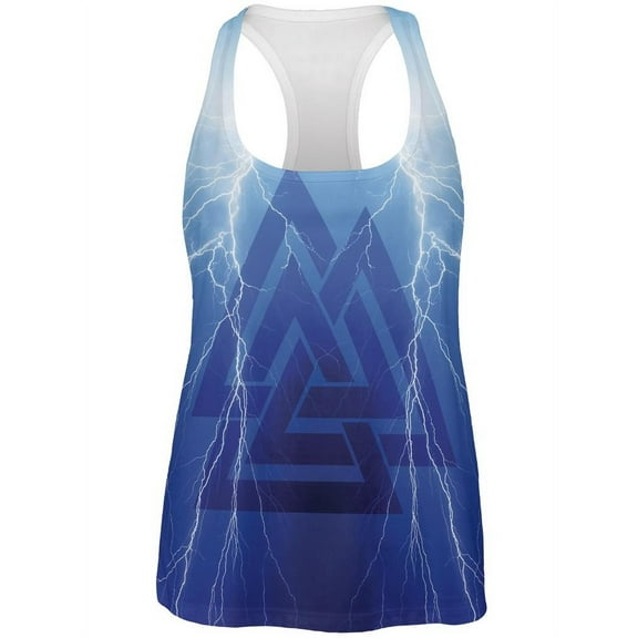 Odin's Son Viking Storm All Over Womens Work Out Tank Top Multi SM