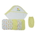 thumbnail image 1 of Yellow Hooded Towel, Washcloths and Hand Washcloth Mitt - 6 Pc Set, 1 of 3