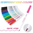 thumbnail image 2 of TWOHANDS Dry Erase Markers Pack, Fine Tip, Assorted Colors, 12 Count, 2 of 6
