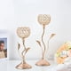 thumbnail image 4 of Candelabro de Cristal Dorado, Candelabro con Forma de Flor de Hierro, PequeñO Juego de Candelabros Vintage para Centro de Mesa,M, 4 of 5