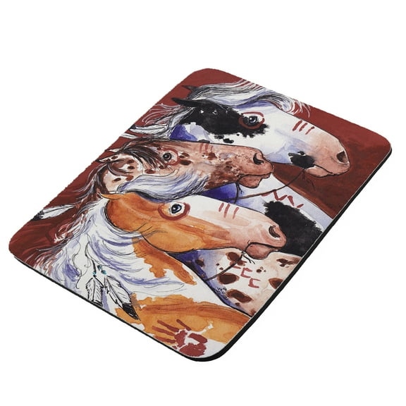 Pinto and Appaloosa Indian War Ponies Horse Art by Denise Every - KuzmarK Mousepad / Hot Pad / Trivet