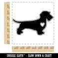 thumbnail image 2 of Wirehaired Dachshund Dog with Heart Square Rubber Stamp Stamping Scrapbooking Crafting - Medium 1.75in, 2 of 7