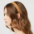 thumbnail image 4 of QinGoo Leather Headband for Women Thin Hairband Comfortable Hair Accessory 1 Count, Camel, 4 of 4