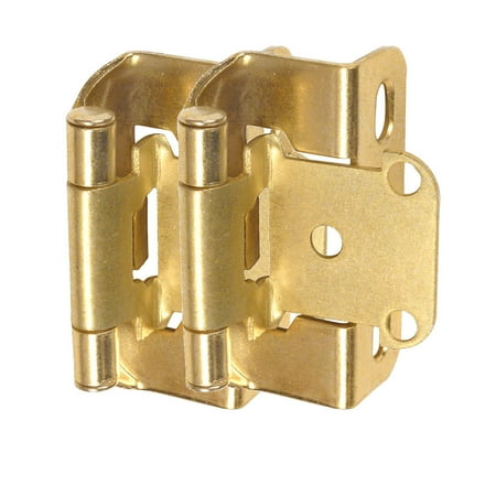 Cabinet Hinge Pair Polished Brass Cosmas 27550-BB Brushed Brass Self Closing Partial Wrap Cabinet Hinge 1/2