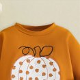 thumbnail image 7 of YIWULA Toddler Baby Girl Halloween Outfit Pumpkin Print Long Sleeve Shirt And Bell Bottoms Pants Halloween Baby Clothes(18-24 Months,Orange), 7 of 7