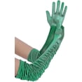 thumbnail image 1 of Long Opera Party 20s Satin Gloves Stretchy Adult Size Elbow Length, 1 of 4