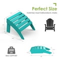 thumbnail image 3 of Folding Adirondack Ottoman set of 2, HDPE Outdoor Adirondack Chair Footrest for Outside Indoor,19.7in W,Green(Set of 2), 3 of 7