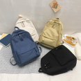 thumbnail image 5 of ZHAOCHENG Mochila escolar de color sólido para niñas y niños, mochila de gran capacidad para estudiantes, mochila ligera e impermeable, mochila deportiva de viaje diaria, color blanco, 5 of 5