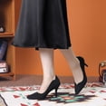 thumbnail image 2 of Unique Bargains Women's Pointed Toe Pull on Stiletto Heels Pumps, 2 of 7