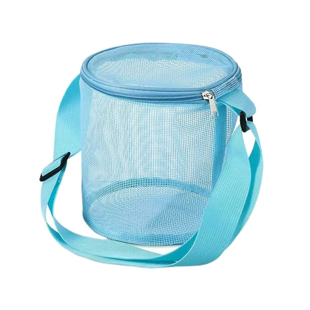 Yuarrent Tela de nailon para juegos de playa y almacenamiento de playa con rejilla, transparente, ajustable, para selección, bolsa de juguetes Deportes acuáticos cielo azul