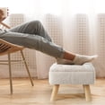 thumbnail image 4 of Otomana Storage OGEMXU Boucle Teddy Velvet con almacenamiento en crema, 4 of 7