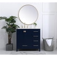 thumbnail image 6 of 36 inch Single Bathroom Vanity in Blue with Backsplash, 6 of 8