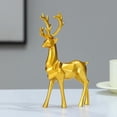 thumbnail image 6 of Gold Christmas Decorations - Resin Sitting Standing Deer Sculptures,Exceptional Reindeer Statues Add to Your Home Decor, 6 of 6