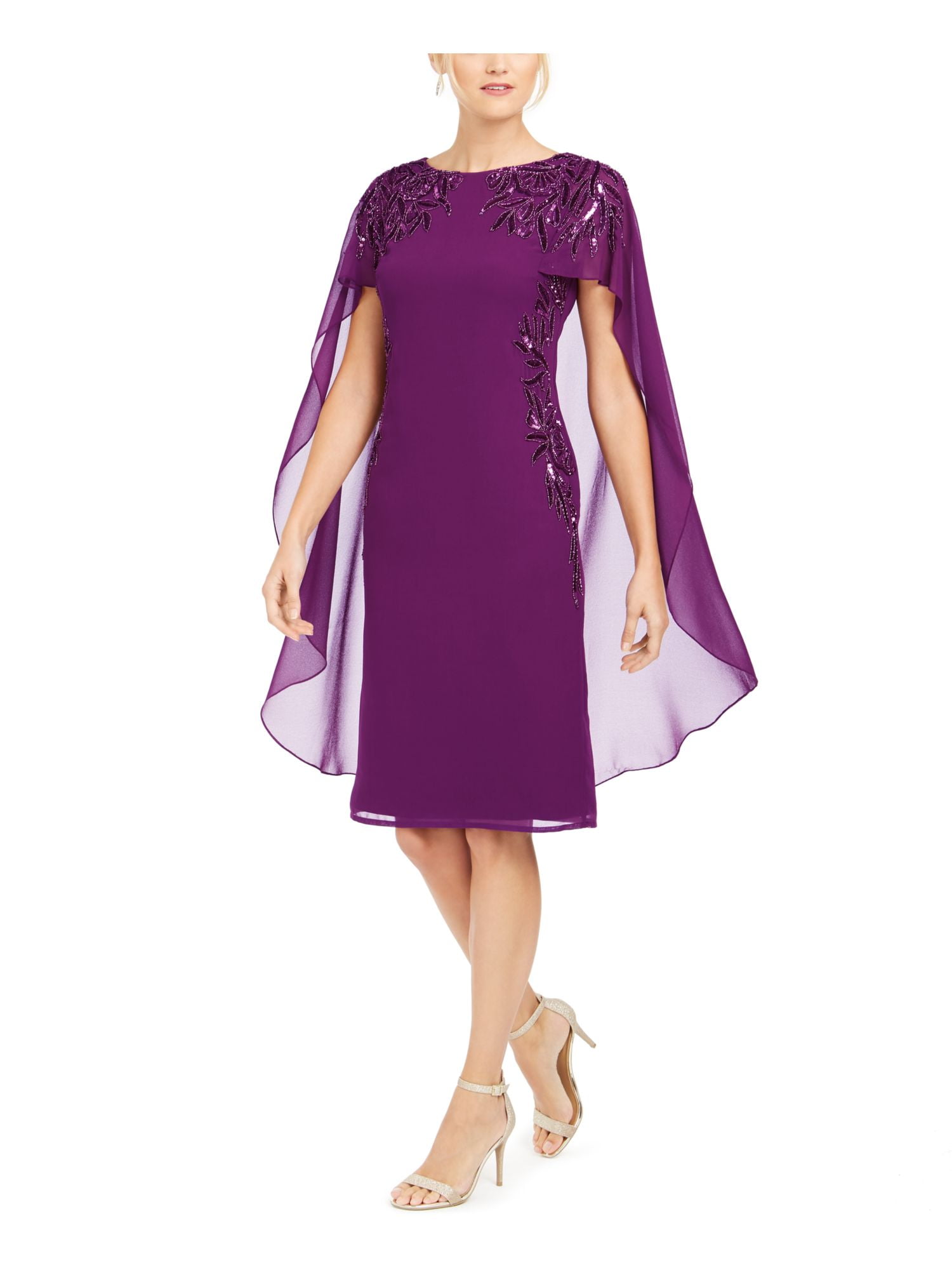ADRIANNA PAPELL Womens Purple 
