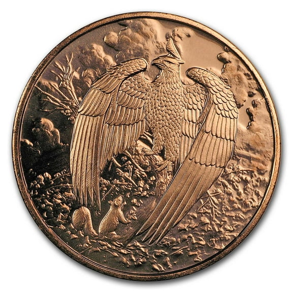 1 oz Copper Round - Nordic Creatures: The Great Eagle