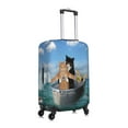 thumbnail image 3 of Easygdp Two Brave Cats Are Floating On The Sea Iceberg Double-Sided Printed Elastic Suitcase Protective Cover,Invisible Zipper, Business Trip Luggage Cases,Washable And Resistant To Falling -Large, 3 of 9