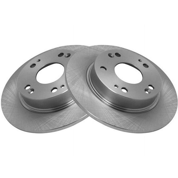 Rear Brake Rotor Set 2 Piece - Compatible with 2006 - 2011 Honda Civic 2007 2008 2009 2010