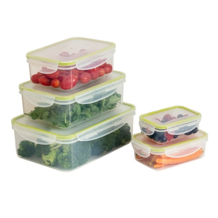 Honey Can Do 10-Piece Locking Food Container Set, (Best Way To Clean Tupperware)
