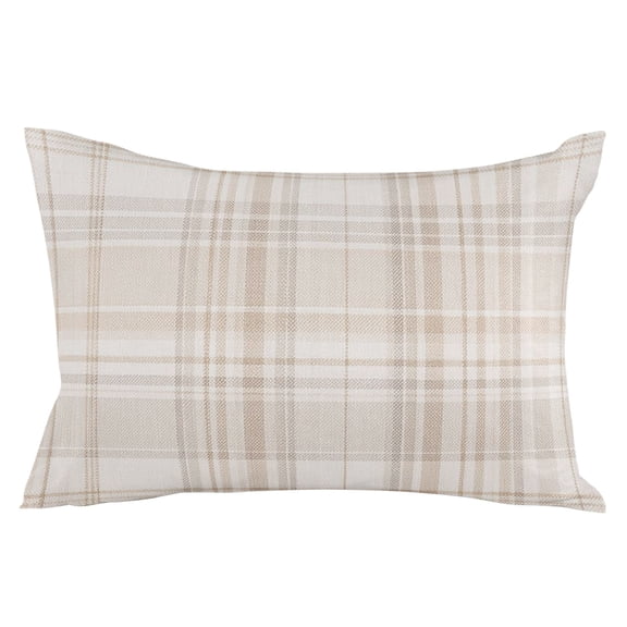 Brown Farmhouse Plaid Throw Pillow Cover 12 x 20 Inch Decorative Pillow Cover Beige Buffalo Checkered Retro Lumbar Pillowcase Seasonal Rectangle Cushion Case for Couch Sofa Bed Living Room