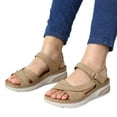 thumbnail image 1 of IUJSOY Womens Platform Sandals Comfort Open Toe Summer Dress Shoes Lightweight Slingback Flats, 1 of 8
