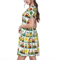 thumbnail image 2 of Lsque Train With Animals Print Women's Casual Dress T-Shirt Summer Short Sleeve Scoop Neck Swing Dresses, 2 of 6